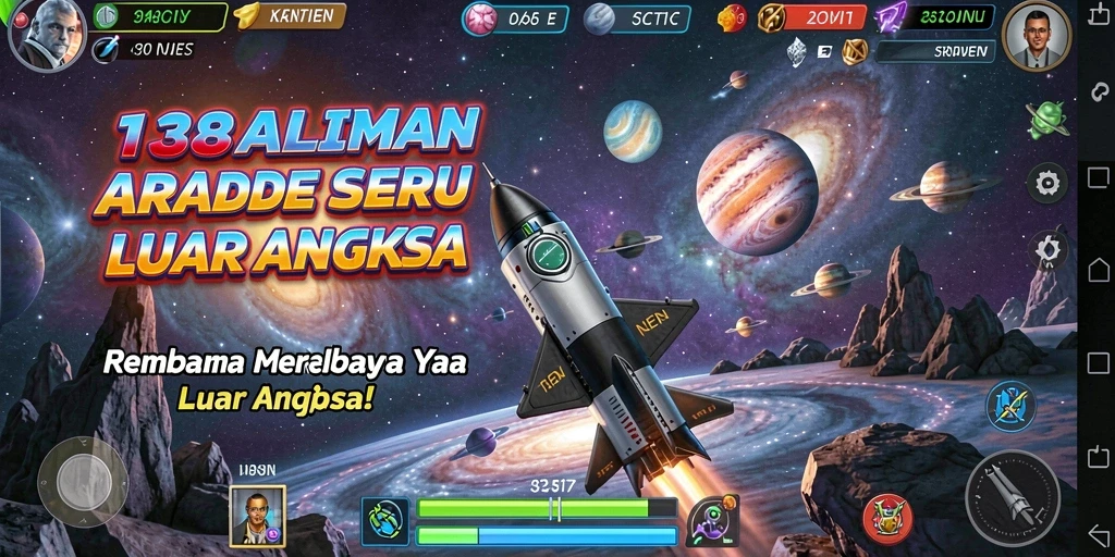 Screenshot gameplay <strong>138ALIEN</strong> yang menampilkan aksi seru di luar angkasa.