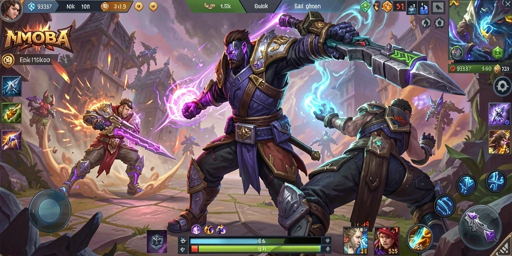 Tampilan gameplay MOBA yang mendebarkan dari 93337.