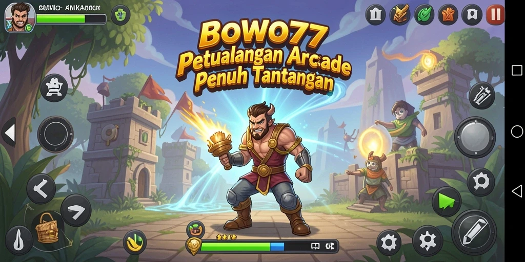 Tampilan gameplay seru penuh aksi arcade.