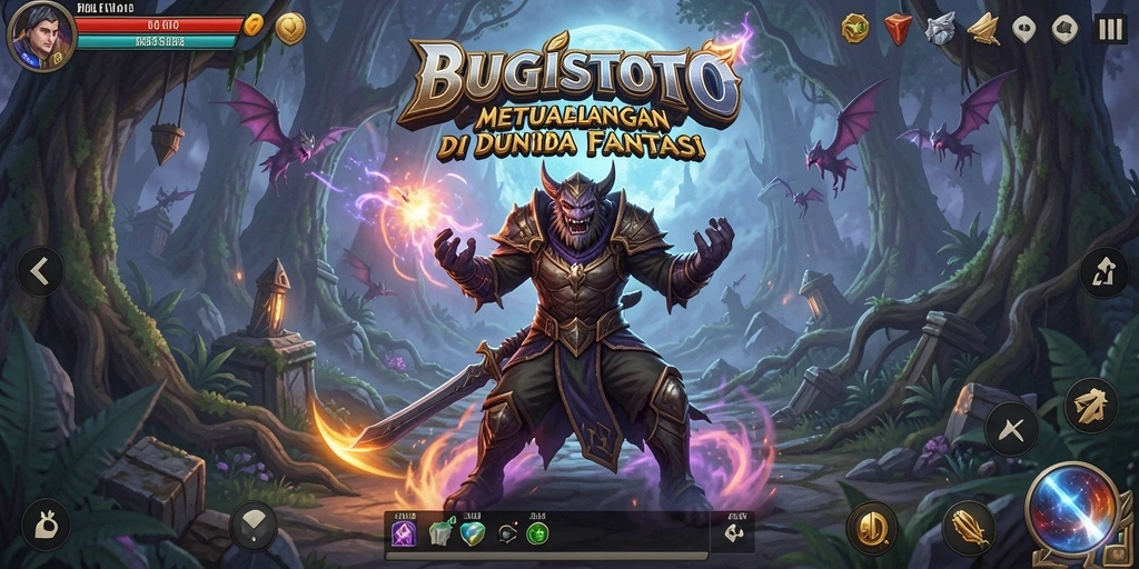 Tampilan gameplay yang memukau di dunia petualangan RPG.