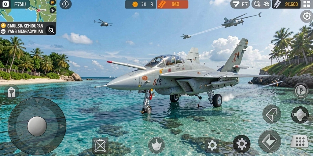Tampilan gameplay simulasi yang menarik dan interaktif.