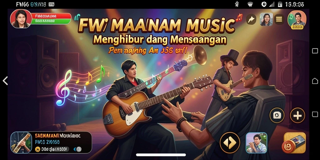 Tampilan gameplay FW66 yang penuh warna dan interaktif.