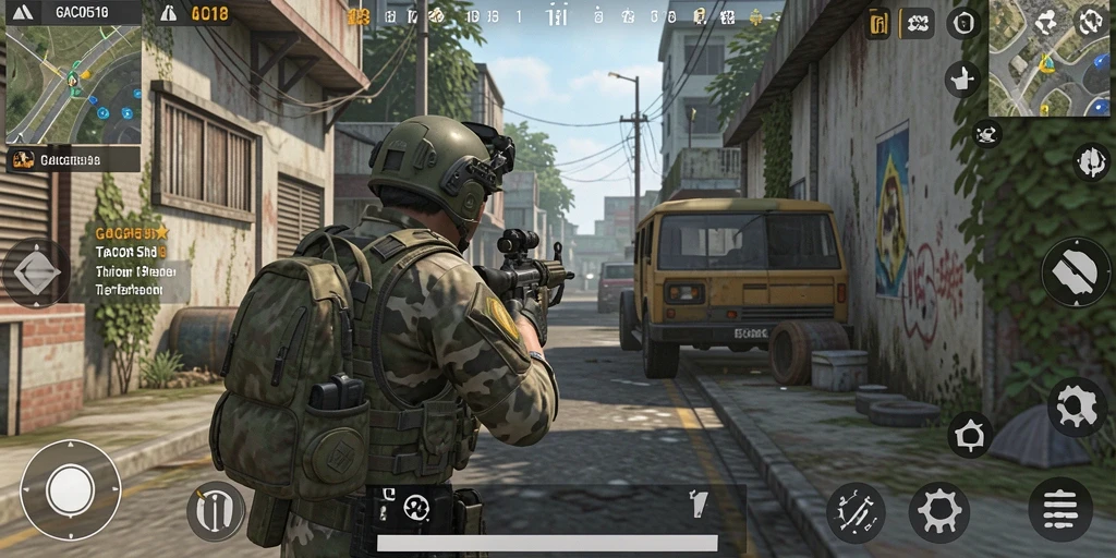 Tangkapan layar GACOR518 yang menunjukkan aksi intens dalam gameplay TPS.