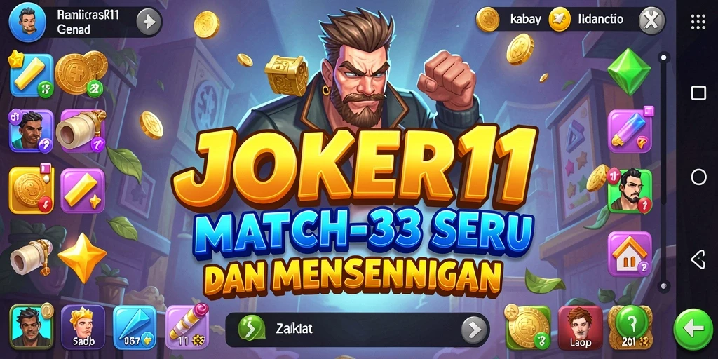 Gameplay <strong>JOKER11</strong> yang penuh tantangan Match-3.