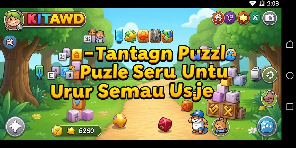 Tampilan gameplay KITAWD yang menarik dengan berbagai teka-teki menantang.
