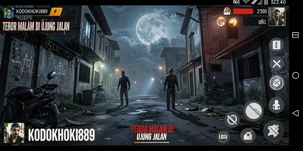 Screenshot menampilkan gameplay yang penuh ketegangan di KODOKHOKI889.