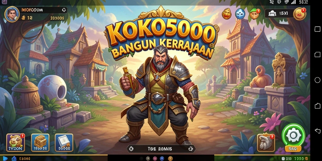 Tampilan gameplay seru KOKO5000 saat membangun bisnis.