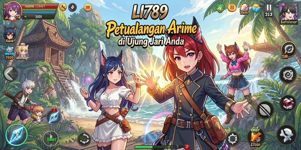 Tampilan mendebarkan dari gameplay LI789 dengan karakter anime ikonik.