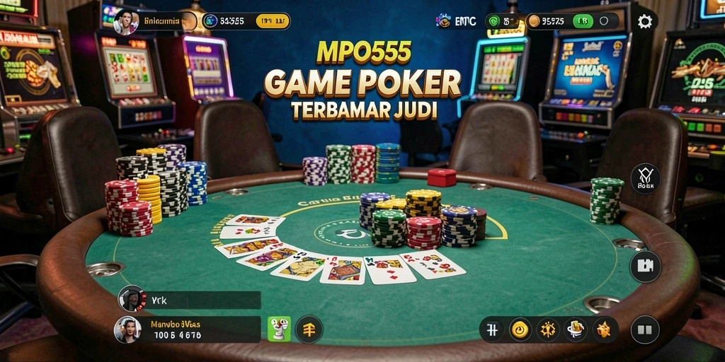 Screenshot MPO555 menunjukkan gameplay poker yang seru dan mendebarkan.
