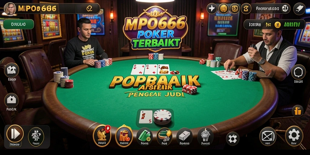 Screenshot gameplay MPO666 menampilkan aksi Poker yang mendebarkan.