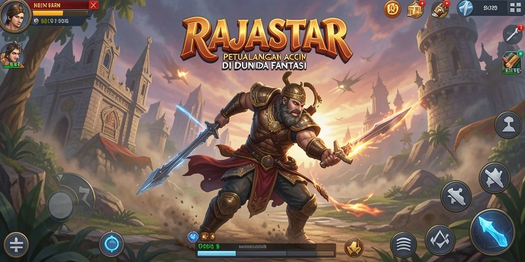 Tampilan gameplay RAJASTAR yang mendebarkan dan penuh aksi.