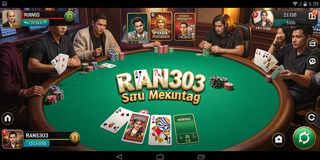 Tampilan gameplay seru RANS303 yang penuh aksi poker.