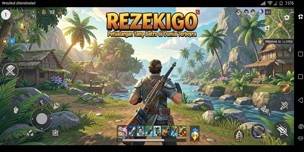 Tampilan gameplay menakjubkan dari dunia terbuka REZEKIGO.