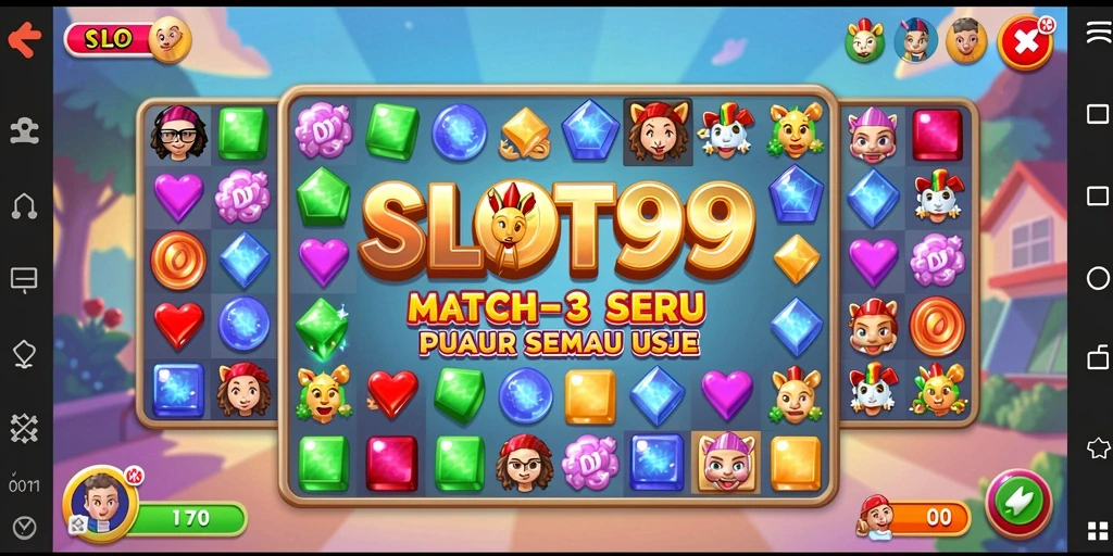 Tampilan gameplay SLOT99 yang penuh warna dan menarik.