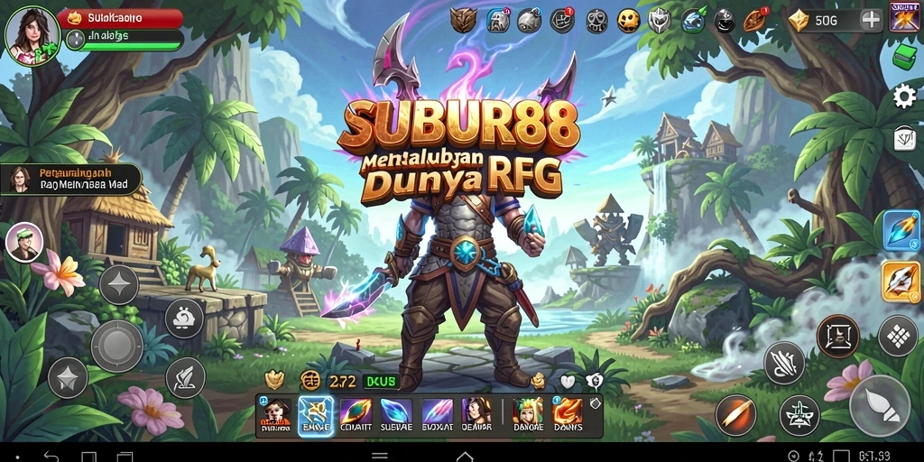 Tangkapan layar menunjukkan pemain bertarung melawan monster dalam SUBUR88.