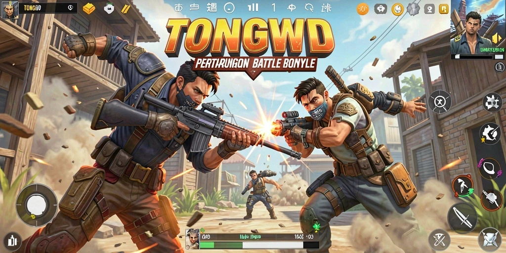 Gambaran mendebarkan pertempuran dalam TONGWD di arena Battle Royale.